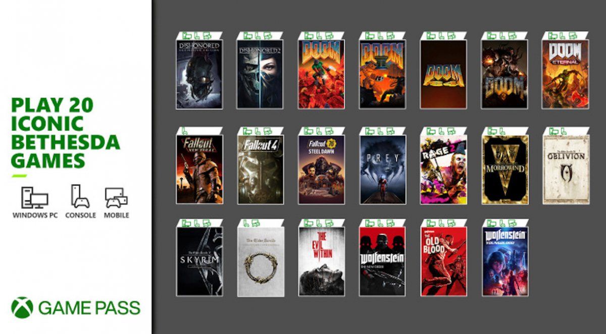 20 juegos de Bethesda llegan a Xbox Game Pass mañana