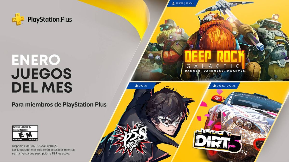 PlayStation Plus: Sony confirma los juegos de enero