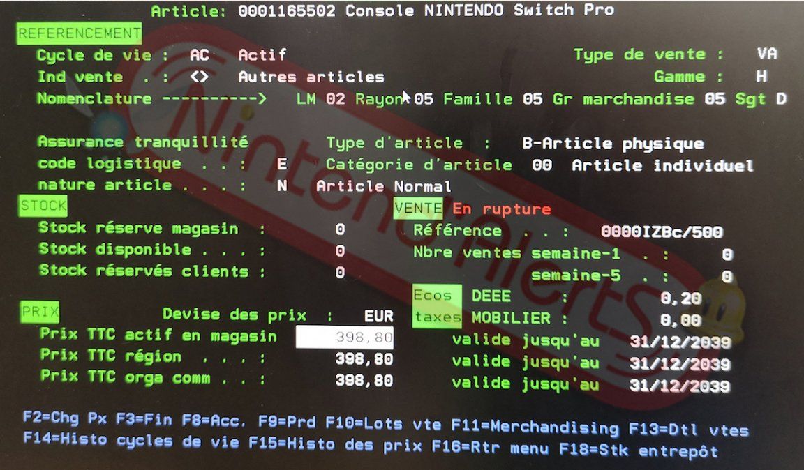 Switch Pro ahora aparece en una cadena francesa con precio