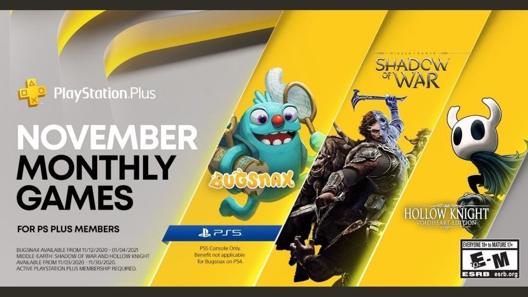 PlayStation Plus: los juegos gratuitos de noviembre
