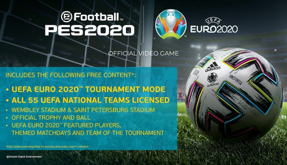 Konami anuncia que la Euro 2020 será exclusiva de PES 2020