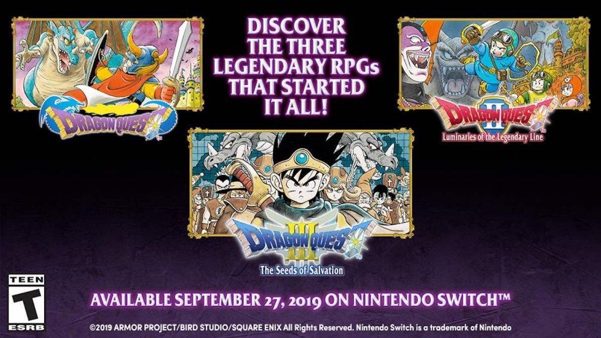 Los primeros tres Dragon Quest llegan a Switch