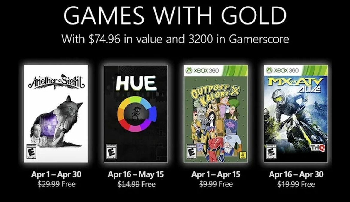 Games with Gold: se confirmaron los juegos de abril